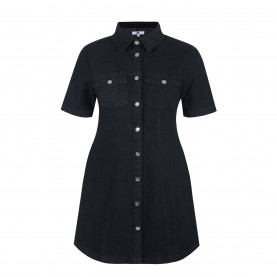 рокля,дамски,поли,и,рокли,be,you,women's,denim,dress,black