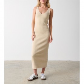 рокля,дамски,поли,и,рокли,pretty,lavish,lara,ribbed,midaxi,dress,beige