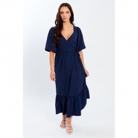 рокля,дамски,поли,и,рокли,дамски,облекла,размер,be,you,wrap,midi,dress,navy