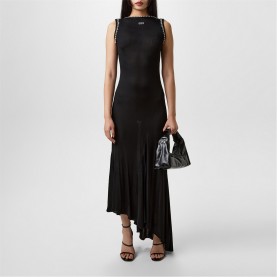 рокля,дамски,поли,и,рокли,off,white,ribbed,embellished,long,dress,black