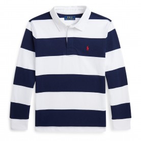 Риза с дълъг ръкав Polo Ralph Lauren Kids Long Sleeve Shirt - Wht/Navy риза,с,дълъг,ръкав,polo,ralph,lauren,kids,long,sleeve,shirt,wht,navy