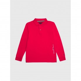 блуза,с,яка,детски,облекла,tommy,hilfiger,essential,long,sleeve,polo,shirt,red,sne