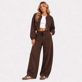Дамско поларено яке I Saw It First Womens Full Zip Fleece Bomber Jacket - Chocolate дамско,поларено,яке,дамски,полари,i,saw,it,first,womens,full,zip,fleece,bomber,jacket,chocolate
