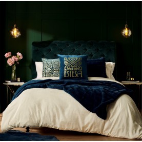 Biba Logo Jacquard Duvet and Pillowcase Set - Ivory biba,logo,jacquard,duvet,and,pillowcase,set,ivory
