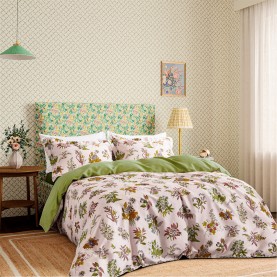 аксесоари,на,разпродажба,harlequin,harlequin,woodland,floral,duvet,cover,set,rose,&amp;,peridot