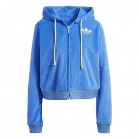Суичър adidas Originals adidas Adicolour 70s Velour Zip Hoodie - Blue суичър,adidas,originals,adidas,adicolour,70s,velour,zip,hoodie,blue