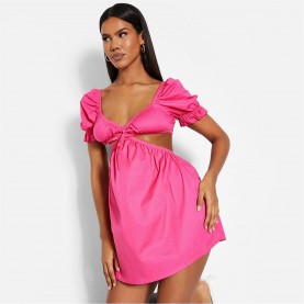 рокля,дамски,поли,и,рокли,i,saw,it,first,isawitfirst,cotton,poplin,off,shoulder,cut,out,skater,dress,pink