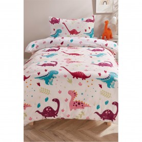 спално,бельо,и,комплекти,homelife,dino,footprints,kids,duvet,set,white