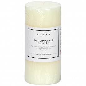 linea,scented,pillar,candle,pink,grapefruit,&amp;,mango