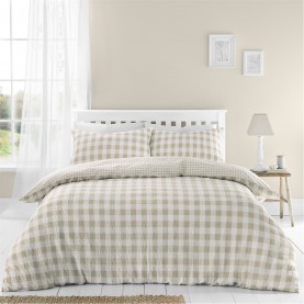 спално,бельо,и,комплекти,аксесоари,на,разпродажба,catherine,lansfield,gingham,dvt,st,99,natural