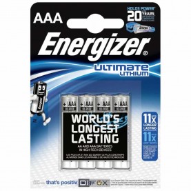 батерии,energizer,ultimate,aaa,l92,lithium,battery,4,units,grey,(blue)