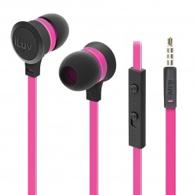 слушалки,слушалки,iluv,neon,sound&mic,earphones,pink,(fuchsia)