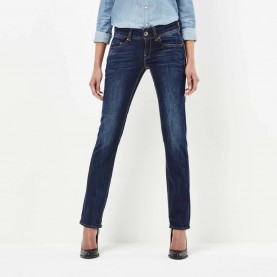 Дънки G-Star Midge Saddle Mid Waist Straight jeans - Blue (Dark Aged) дънки,дамски,панталони,g,star,midge,saddle,mid,waist,straight,jeans,blue,(dark,aged)