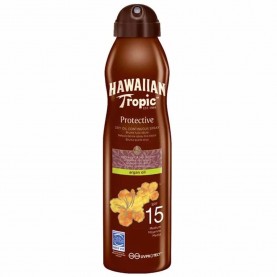 козметика,за,защита,от,слънце,hawaiian,tropic,protective,dry,oil,spray,brume,spf15,177ml,protector,brown