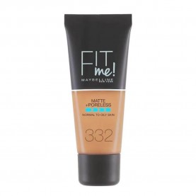 Maybelline Fit Me Matte+Poreless 332 Make-up base - Brown (Golden Caramel) ексфолианти,maybelline,fit,me,matte+poreless,332,make,up,base,brown,(golden,caramel)