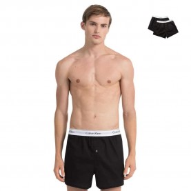 боксерки,мъжко,бельо,calvin,klein,modern,cotton,slim,boxers,2,units,black,black,(black)