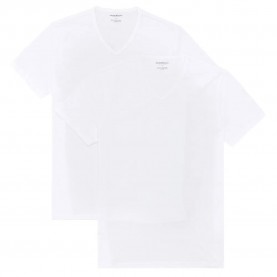 тениска,мъжки,тениски,emporio,armani,111648,cc722,short,sleeve,v,neck,t,shirt,white