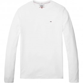 тениска,мъжки,тениски,tommy,jeans,original,ribbed,organic,cotton,long,sleeve,t,shirt,white,(classic,white)