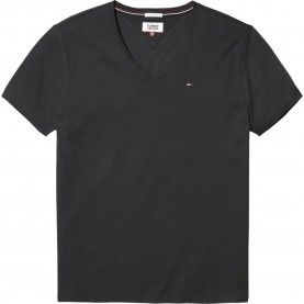 тениска,мъжки,тениски,tommy,jeans,original,v,neck,short,sleeve,t,shirt,black,(tommy,black)