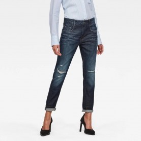 Дънки G-Star Radar Mid Waist Boyfriend Tapered jeans - Blue (Dark Aged Antic Ripped) дънки,дамски,панталони,g,star,radar,mid,waist,boyfriend,tapered,jeans,blue,(dark,aged,antic,ripped)