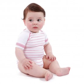 Jbimbi Dryarn Warm short sleeve body - White / Pink (Stripes White / Pink) детски,облекла,за,момичета,jbimbi,dryarn,warm,short,sleeve,body,white,pink,(stripes,white,pink)