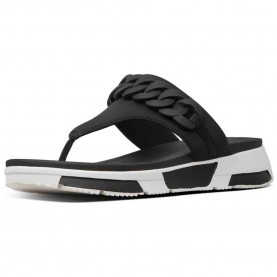 Джапанки Fitflop Heda Chain Toe-Thong sandals - Black (Black) джапанки,дамски,сандали,и,чехли,fitflop,heda,chain,toe,thong,sandals,black,(black)