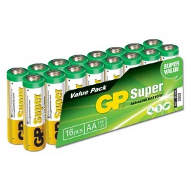 батерии,gp,batteries,lr06,aa,alkaline,battery,16,units,green,(green)
