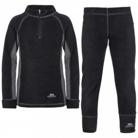 Trespass Bubbles long sleeve Base Layer Set - Black (Black) детско,бельо,trespass,bubbles,long,sleeve,base,layer,set,black,(black)