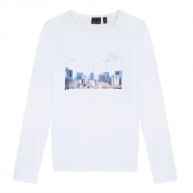 Тениска Beckaro North California long sleeve T-shirt - White (White) тениска,мъжки,тениски,дамски,тениски,beckaro,north,california,long,sleeve,t,shirt,white,(white)