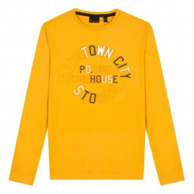 Тениска Beckaro Six Rivers Studio long sleeve T-shirt - Yellow (Curry) тениска,мъжки,тениски,дамски,тениски,beckaro,six,rivers,studio,long,sleeve,t,shirt,yellow,(curry)