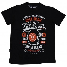 Тениска Rock or die Full Speed short sleeve T-shirt - Black (Black) тениска,мъжки,тениски,дамски,тениски,rock,or,die,full,speed,short,sleeve,t,shirt,black,(black)