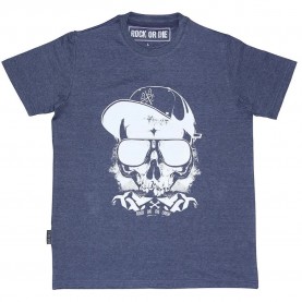 Тениска Rock or die Skull Crew short sleeve T-shirt - Blue (Navy) тениска,мъжки,тениски,дамски,тениски,rock,or,die,skull,crew,short,sleeve,t,shirt,blue,(navy)