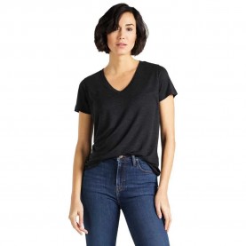 тениска,дамски,тениски,lee,short,sleeve,v,neck,t,shirt,black,(black)