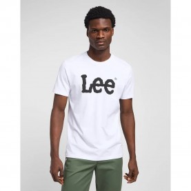 тениска,мъжки,тениски,lee,wobbly,logo,short,sleeve,t,shirt,white,(white)