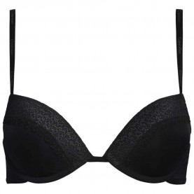 дамско,бельо,дамски,бикини,и,танкини,calvin,klein,plunge,push,up,flirty,bra,black,(black)
