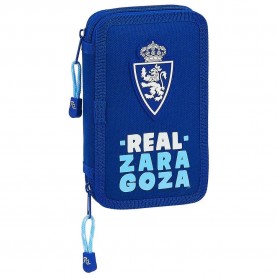 канцеларски,принадлежности,safta,real,zaragoza,double,pencil,case,28,units,blue,(blue,turquoise)