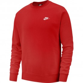 блуза,мъжки,пуловери,nike,sportswear,club,crew,sweatshirt,red