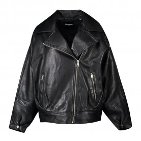 Яке Superdry Edit Hybrid Leather jacket - Black (Black) яке,дамски,якета,и,палта,superdry,edit,hybrid,leather,jacket,black,(black)