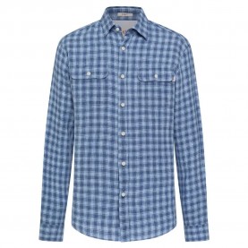 карирана,риза,мъжки,ризи,hackett,linen,check,long,sleeve,shirt,blue