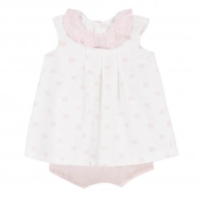 Absorba Aquarelle Naissance Sleeveless set - White / Pink (Pink 1) детски,екипи,absorba,aquarelle,naissance,sleeveless,set,white,pink,(pink,1)