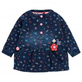 рокля,детски,поли,и,рокли,boboli,fleece,short,dress,blue,(print)