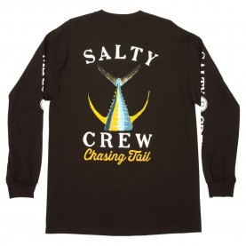 тениска,мъжки,тениски,salty,crew,tailed,long,sleeve,t,shirt,brown,(black)