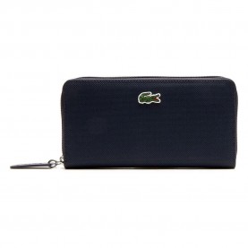 Lacoste L.12.12 Concept Petiti Pique 12 Card Zip woman Coin Purse - Black (Eclipse) портфейли,и,портмонета,lacoste,l.12.12,concept,petiti,pique,12,card,zip,woman,coin,purse,black,(eclipse)