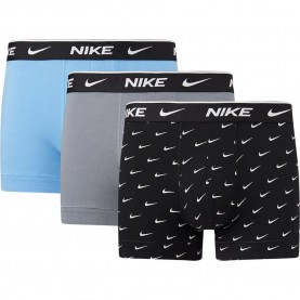 боксерки,мъжко,бельо,nike,eday,trunk,boxers,3,units,black,swoosh,print,cool,grey,university,blue,(multicolor)