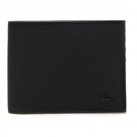 портфейли,и,портмонета,lacoste,classic,petit,piqué,six,card,wallet,black