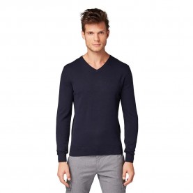 блуза,мъжки,пуловери,tom,tailor,simple,knitted,v,neck,sweater,blue,(knitted,navy,melange)