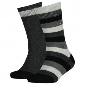 чорапи,детски,чорапи,tommy,hilfiger,basic,stripe,socks,2,pairs,black,(black)