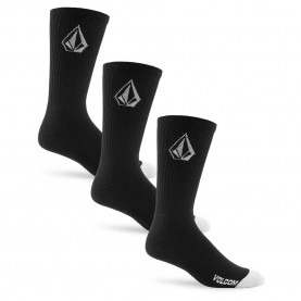 чорапи,мъжки,чорапи,volcom,full,stone,crew,socks,3,pairs,black,(black)