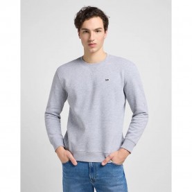 блуза,мъжки,пуловери,lee,plain,crew,sweatshirt,grey,(grey,mele)