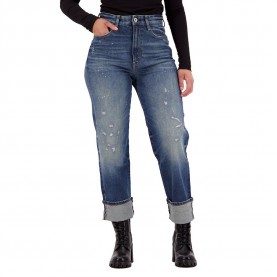 дънки,дамски,панталони,g,star,tedie,ultra,high,waist,straight,turn,up,raw,edge,ankle,jeans,blue